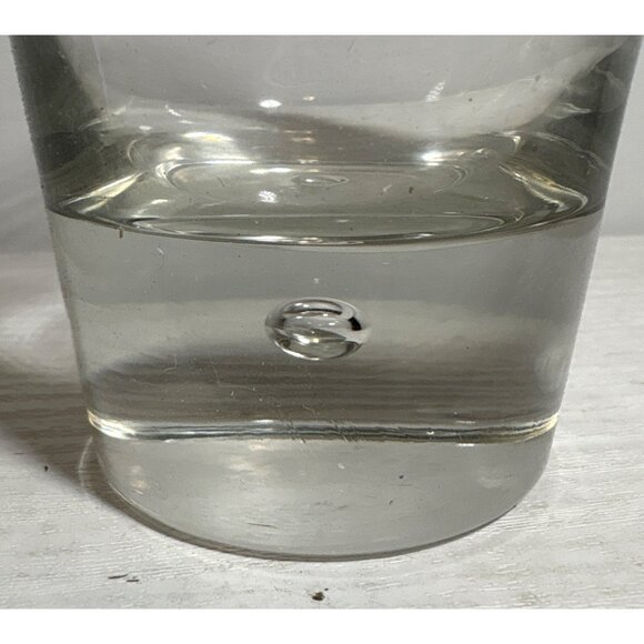 Set Of 6 Baileys Irish Cream Clear Glasses With Logo Etching Bubble Base Design - Picture 4 of 10